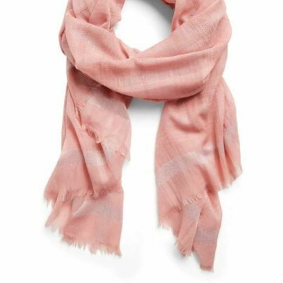 Banana Republic Blush/Pink Scarf with Metallic Hints- lightweight NWT - Picture 2 of 5
